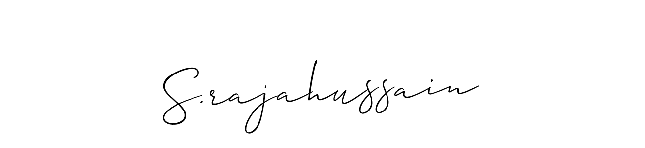 Also You can easily find your signature by using the search form. We will create S.rajahussain name handwritten signature images for you free of cost using Allison_Script sign style. S.rajahussain signature style 2 images and pictures png