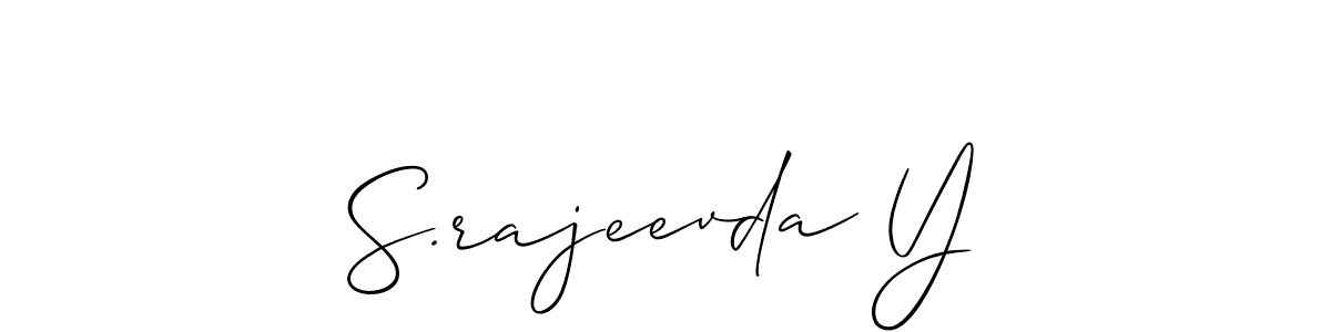 This is the best signature style for the S.rajeevda Y name. Also you like these signature font (Allison_Script). Mix name signature. S.rajeevda Y signature style 2 images and pictures png