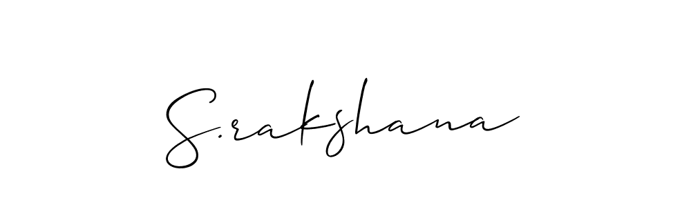 You should practise on your own different ways (Allison_Script) to write your name (S.rakshana) in signature. don't let someone else do it for you. S.rakshana signature style 2 images and pictures png