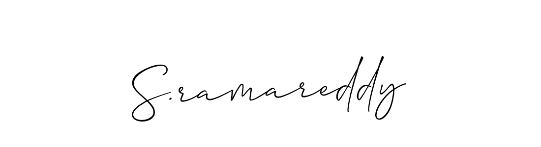 Use a signature maker to create a handwritten signature online. With this signature software, you can design (Allison_Script) your own signature for name S.ramareddy. S.ramareddy signature style 2 images and pictures png