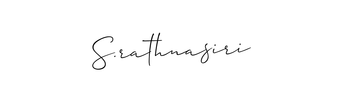 Design your own signature with our free online signature maker. With this signature software, you can create a handwritten (Allison_Script) signature for name S.rathnasiri. S.rathnasiri signature style 2 images and pictures png