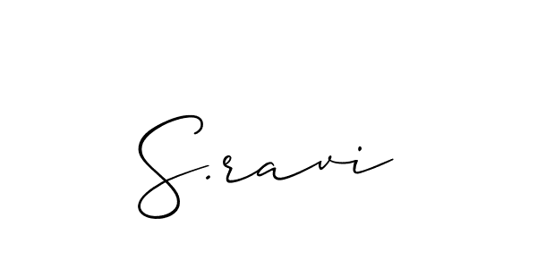 How to make S.ravi name signature. Use Allison_Script style for creating short signs online. This is the latest handwritten sign. S.ravi signature style 2 images and pictures png