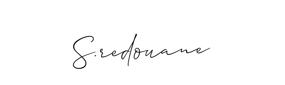 Use a signature maker to create a handwritten signature online. With this signature software, you can design (Allison_Script) your own signature for name S.redouane. S.redouane signature style 2 images and pictures png
