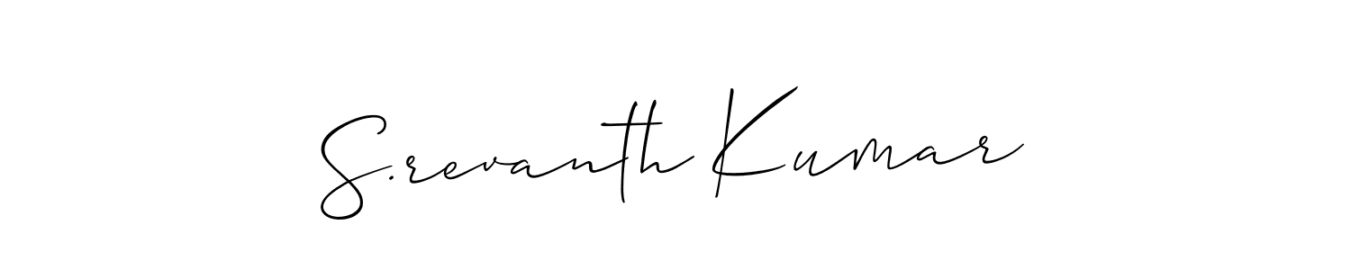 How to make S.revanth Kumar signature? Allison_Script is a professional autograph style. Create handwritten signature for S.revanth Kumar name. S.revanth Kumar signature style 2 images and pictures png