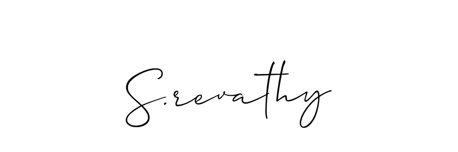 It looks lik you need a new signature style for name S.revathy. Design unique handwritten (Allison_Script) signature with our free signature maker in just a few clicks. S.revathy signature style 2 images and pictures png