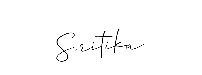 Create a beautiful signature design for name S.ritika. With this signature (Allison_Script) fonts, you can make a handwritten signature for free. S.ritika signature style 2 images and pictures png