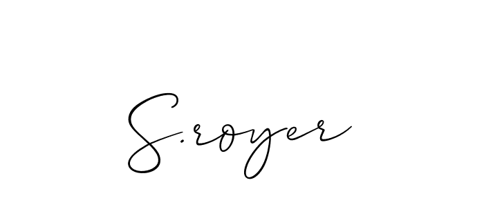 Make a beautiful signature design for name S.royer. With this signature (Allison_Script) style, you can create a handwritten signature for free. S.royer signature style 2 images and pictures png