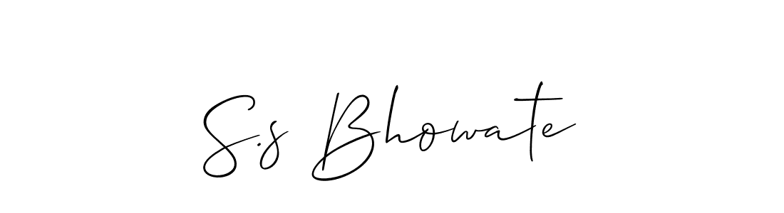 How to make S.s Bhowate name signature. Use Allison_Script style for creating short signs online. This is the latest handwritten sign. S.s Bhowate signature style 2 images and pictures png