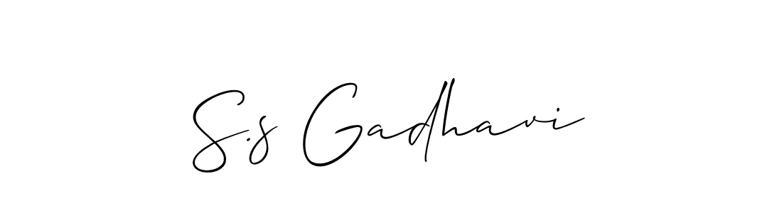 How to Draw S.s Gadhavi signature style? Allison_Script is a latest design signature styles for name S.s Gadhavi. S.s Gadhavi signature style 2 images and pictures png