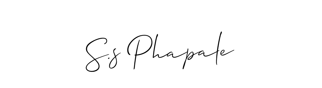 Make a beautiful signature design for name S.s Phapale. With this signature (Allison_Script) style, you can create a handwritten signature for free. S.s Phapale signature style 2 images and pictures png