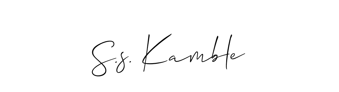 Make a short S.s. Kamble signature style. Manage your documents anywhere anytime using Allison_Script. Create and add eSignatures, submit forms, share and send files easily. S.s. Kamble signature style 2 images and pictures png