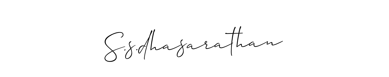 if you are searching for the best signature style for your name S.s.dhasarathan. so please give up your signature search. here we have designed multiple signature styles  using Allison_Script. S.s.dhasarathan signature style 2 images and pictures png