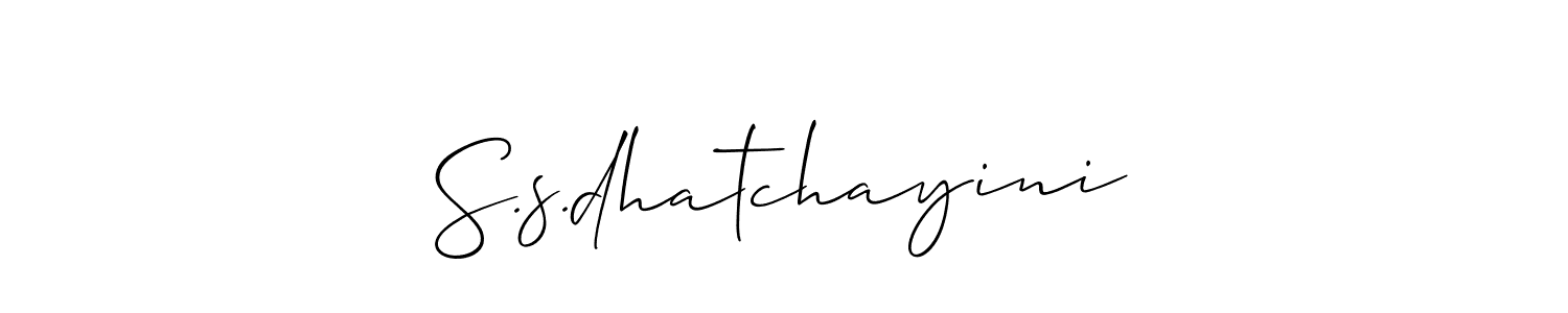 How to Draw S.s.dhatchayini signature style? Allison_Script is a latest design signature styles for name S.s.dhatchayini. S.s.dhatchayini signature style 2 images and pictures png