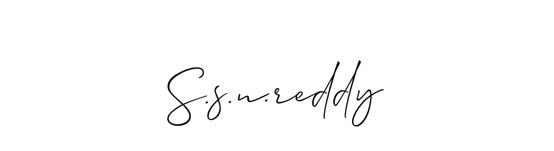 It looks lik you need a new signature style for name S.s.n.reddy. Design unique handwritten (Allison_Script) signature with our free signature maker in just a few clicks. S.s.n.reddy signature style 2 images and pictures png