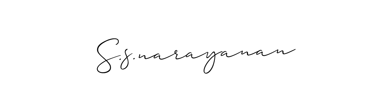 Make a beautiful signature design for name S.s.narayanan. Use this online signature maker to create a handwritten signature for free. S.s.narayanan signature style 2 images and pictures png