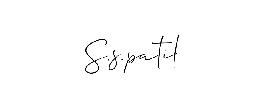 Design your own signature with our free online signature maker. With this signature software, you can create a handwritten (Allison_Script) signature for name S.s.patil. S.s.patil signature style 2 images and pictures png