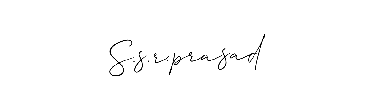 You should practise on your own different ways (Allison_Script) to write your name (S.s.r.prasad) in signature. don't let someone else do it for you. S.s.r.prasad signature style 2 images and pictures png