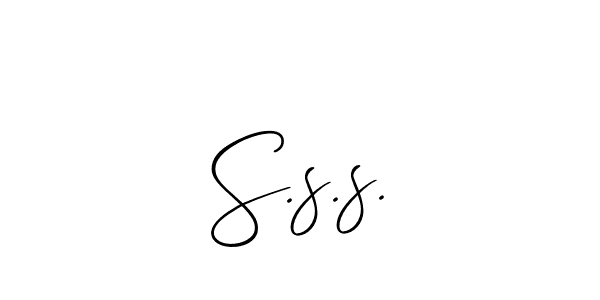 The best way (Allison_Script) to make a short signature is to pick only two or three words in your name. The name S.s.s. include a total of six letters. For converting this name. S.s.s. signature style 2 images and pictures png