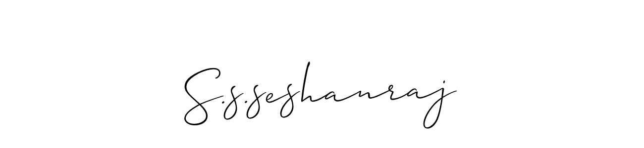 Allison_Script is a professional signature style that is perfect for those who want to add a touch of class to their signature. It is also a great choice for those who want to make their signature more unique. Get S.s.seshanraj name to fancy signature for free. S.s.seshanraj signature style 2 images and pictures png