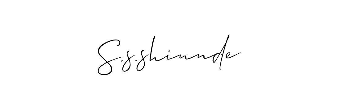 Use a signature maker to create a handwritten signature online. With this signature software, you can design (Allison_Script) your own signature for name S.s.shinnde. S.s.shinnde signature style 2 images and pictures png
