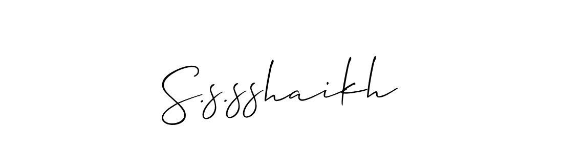 How to Draw S.s.sshaikh signature style? Allison_Script is a latest design signature styles for name S.s.sshaikh. S.s.sshaikh signature style 2 images and pictures png