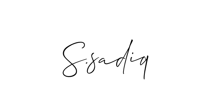 This is the best signature style for the S.sadiq name. Also you like these signature font (Allison_Script). Mix name signature. S.sadiq signature style 2 images and pictures png