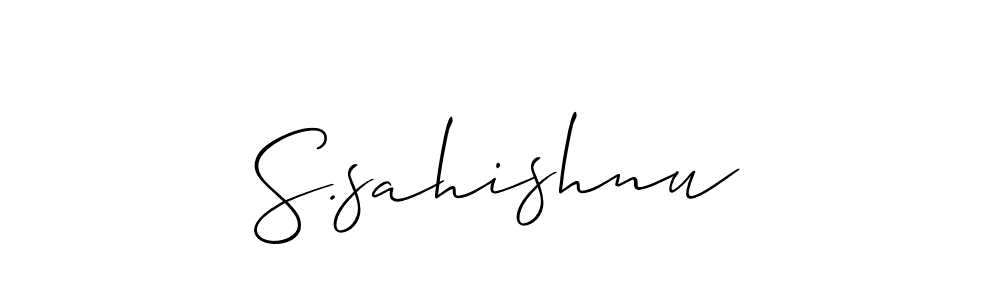Make a beautiful signature design for name S.sahishnu. Use this online signature maker to create a handwritten signature for free. S.sahishnu signature style 2 images and pictures png