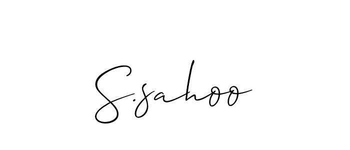 The best way (Allison_Script) to make a short signature is to pick only two or three words in your name. The name S.sahoo include a total of six letters. For converting this name. S.sahoo signature style 2 images and pictures png