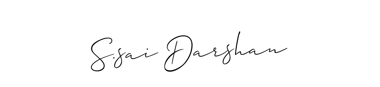 How to make S.sai Darshan name signature. Use Allison_Script style for creating short signs online. This is the latest handwritten sign. S.sai Darshan signature style 2 images and pictures png