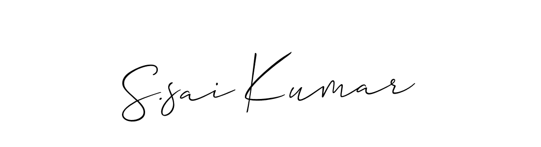 Design your own signature with our free online signature maker. With this signature software, you can create a handwritten (Allison_Script) signature for name S.sai Kumar. S.sai Kumar signature style 2 images and pictures png