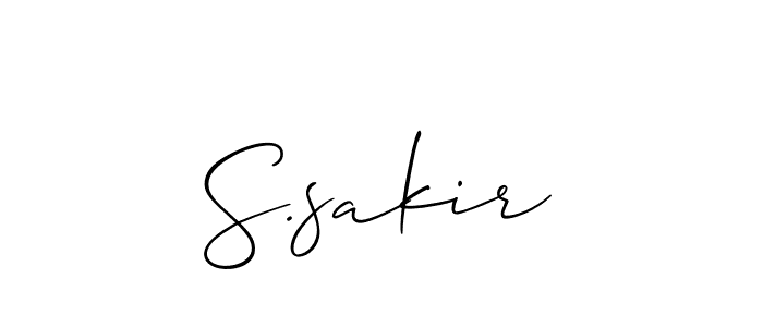 You should practise on your own different ways (Allison_Script) to write your name (S.sakir) in signature. don't let someone else do it for you. S.sakir signature style 2 images and pictures png