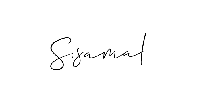 Also You can easily find your signature by using the search form. We will create S.samal name handwritten signature images for you free of cost using Allison_Script sign style. S.samal signature style 2 images and pictures png