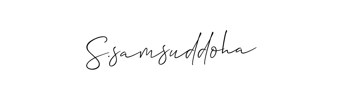 How to Draw S.samsuddoha signature style? Allison_Script is a latest design signature styles for name S.samsuddoha. S.samsuddoha signature style 2 images and pictures png