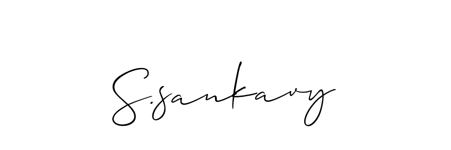 Make a short S.sankavy signature style. Manage your documents anywhere anytime using Allison_Script. Create and add eSignatures, submit forms, share and send files easily. S.sankavy signature style 2 images and pictures png