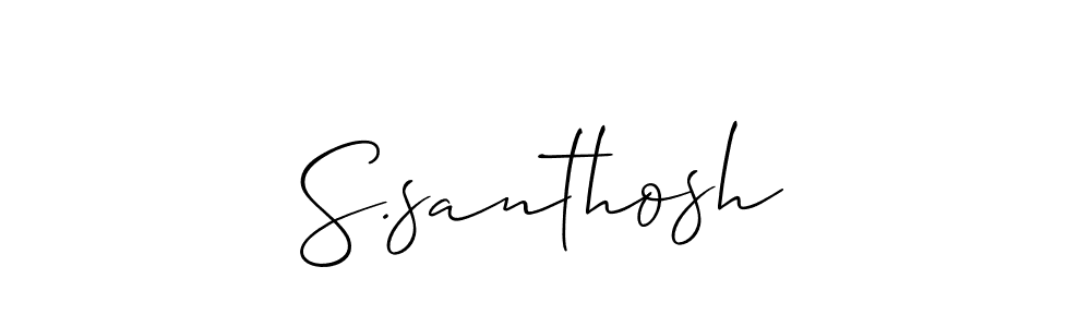 Design your own signature with our free online signature maker. With this signature software, you can create a handwritten (Allison_Script) signature for name S.santhosh. S.santhosh signature style 2 images and pictures png