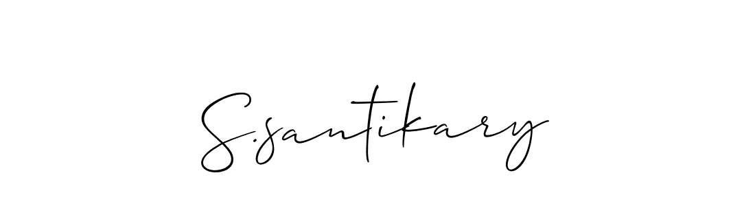 Make a short S.santikary signature style. Manage your documents anywhere anytime using Allison_Script. Create and add eSignatures, submit forms, share and send files easily. S.santikary signature style 2 images and pictures png