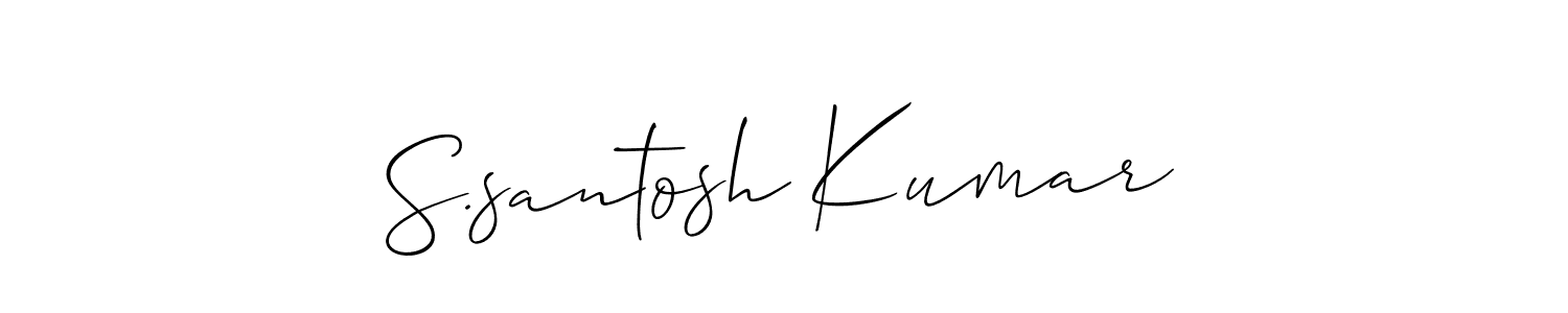 How to make S.santosh Kumar name signature. Use Allison_Script style for creating short signs online. This is the latest handwritten sign. S.santosh Kumar signature style 2 images and pictures png