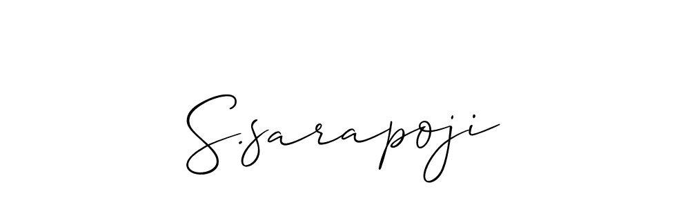 Also we have S.sarapoji name is the best signature style. Create professional handwritten signature collection using Allison_Script autograph style. S.sarapoji signature style 2 images and pictures png