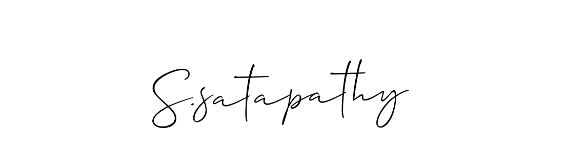 if you are searching for the best signature style for your name S.satapathy. so please give up your signature search. here we have designed multiple signature styles  using Allison_Script. S.satapathy signature style 2 images and pictures png