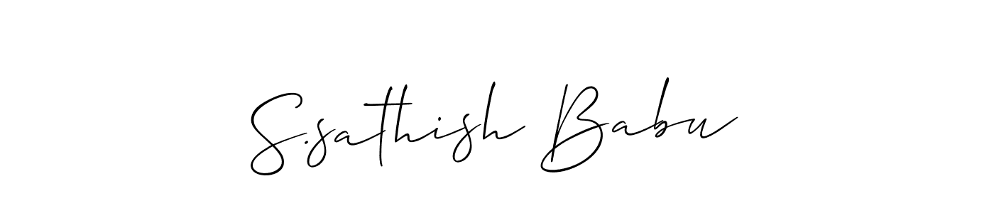 How to Draw S.sathish Babu signature style? Allison_Script is a latest design signature styles for name S.sathish Babu. S.sathish Babu signature style 2 images and pictures png