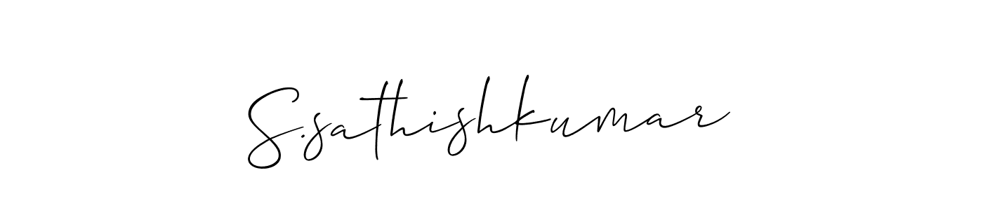 Make a beautiful signature design for name S.sathishkumar. With this signature (Allison_Script) style, you can create a handwritten signature for free. S.sathishkumar signature style 2 images and pictures png