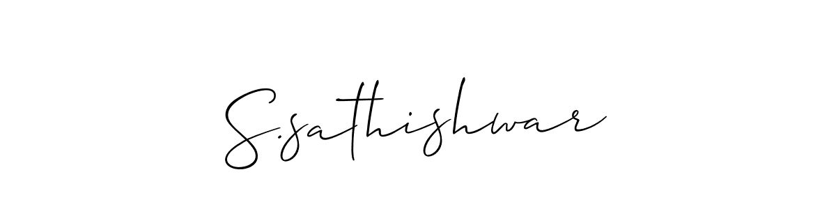 Similarly Allison_Script is the best handwritten signature design. Signature creator online .You can use it as an online autograph creator for name S.sathishwar. S.sathishwar signature style 2 images and pictures png
