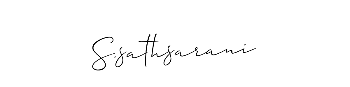 How to Draw S.sathsarani signature style? Allison_Script is a latest design signature styles for name S.sathsarani. S.sathsarani signature style 2 images and pictures png