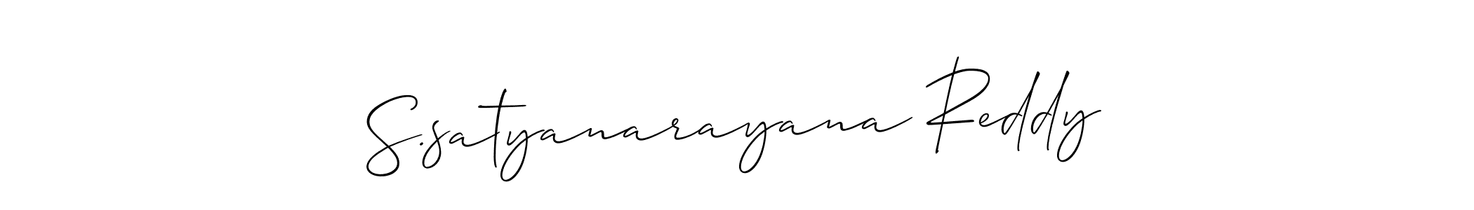 Design your own signature with our free online signature maker. With this signature software, you can create a handwritten (Allison_Script) signature for name S.satyanarayana Reddy. S.satyanarayana Reddy signature style 2 images and pictures png