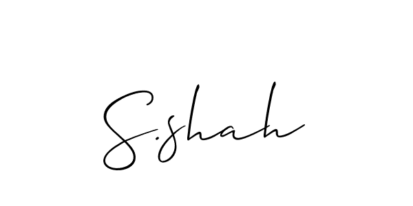 Create a beautiful signature design for name S.shah. With this signature (Allison_Script) fonts, you can make a handwritten signature for free. S.shah signature style 2 images and pictures png