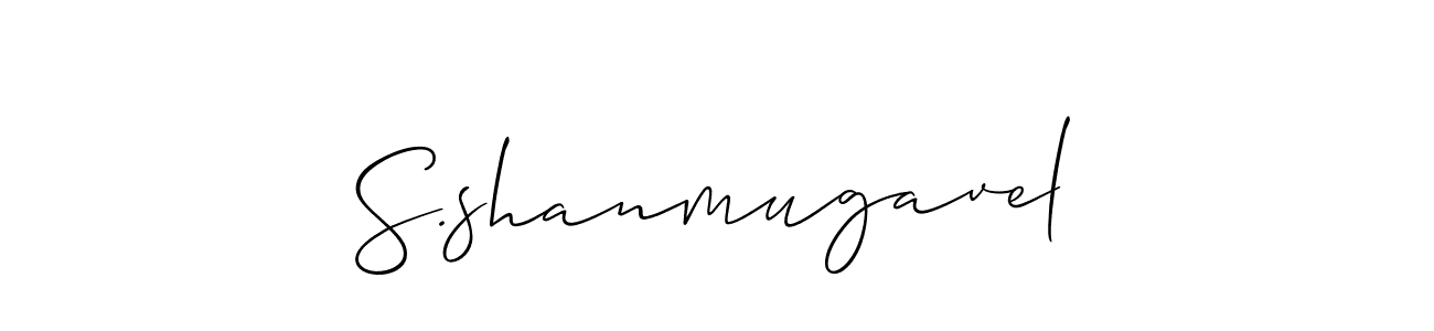 Design your own signature with our free online signature maker. With this signature software, you can create a handwritten (Allison_Script) signature for name S.shanmugavel. S.shanmugavel signature style 2 images and pictures png