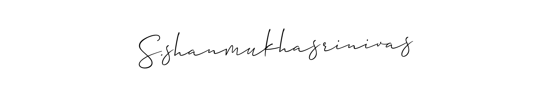 Use a signature maker to create a handwritten signature online. With this signature software, you can design (Allison_Script) your own signature for name S.shanmukhasrinivas. S.shanmukhasrinivas signature style 2 images and pictures png