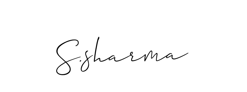 How to Draw S.sharma signature style? Allison_Script is a latest design signature styles for name S.sharma. S.sharma signature style 2 images and pictures png