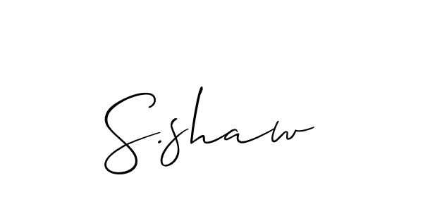 It looks lik you need a new signature style for name S.shaw. Design unique handwritten (Allison_Script) signature with our free signature maker in just a few clicks. S.shaw signature style 2 images and pictures png