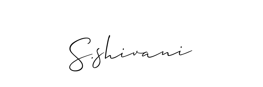 Create a beautiful signature design for name S.shivani. With this signature (Allison_Script) fonts, you can make a handwritten signature for free. S.shivani signature style 2 images and pictures png